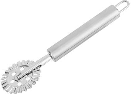 Pastry Wheel Cutter, Stainless Steel Fluted Pasta Crimping Wheel Dough Crimper Cutter Roller Ravioli Maker Tool for Pizza Noodle Cracker