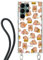 GLIDED Foodie Cutie - Custodia protettiva per Samsung Galaxy S22 Ultra, resistente agli urti e ai graffi, in silicone TPU, con fascia