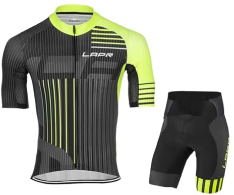 YOUCAI Rennrad Trikot Herren Set, Fahrradtrikot Kurzarm T Shirt Radsport Radhose Atmungsaktiv Und Schnelltrocknend Fahrradbekleidung