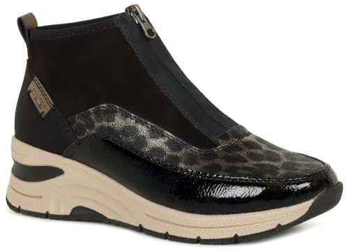 Rieker N9362 wedge heel sneaker boots with zip fastening