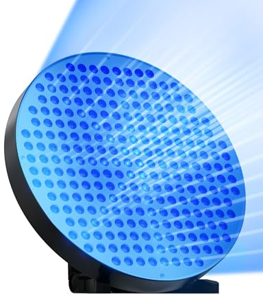 Jitesy Gesichts solarium für Zuhause,50W 250 LEDs 460nm Wellenlänge, Gesichtsbräuner Gerät mit Tischständer und Aufhängung, Höhensonne Gesichtsbräuner zur Ganzkörper,Kostenloses Bräunungsserum 30ml*2