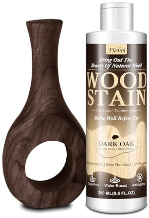 Mordente per legno - Rovere Scuro | 250ml Vernice per legno a base d'acqua per mobili in legno, porte, finestre, armadi, interni ed esterni, atossica, resistente alle tinture | Inodore e atossico, ad asciugatura rapida, colorante per legno per mobili, armadi, rivestimenti da parete