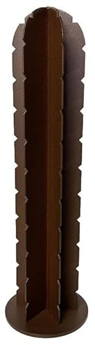 t1t, Cactus Décoratif Droit 45 cm, Style Déco Extérieur, Brun Rouille, Acier, 13.5x45x13.5 cm, pour Jardin Terrasse Bureau Boutique, Intérieur et Extérieur