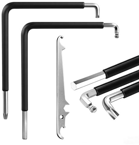 Dbuwqips 3 Stück Tür und Fenster Einstellwerkzeug Satz Torx 15 Sechskant 4 mm und Kugelkopf 4 mm Lagerschlüssel für die Montage und Wartung von Tür und Fenster Möbeln und Gebäuden