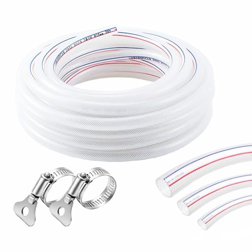 LOMUG PVC Schlauch mit Gewebe, pvc Gewebeschlauch 1 zoll Schlauch 25mm Innendurchmesser, Gartenschlauch Benzinschlauch Wasserschlauch Luftschlauch (25x32 mm, Länge 3 Meter)