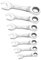 Britool E111104B Stubby Ratchet Spanner Set (7 Pieces)