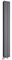 Milano Aruba Anthracite Vertical Double Oval Panel Radiator - 1600mm x 236mm