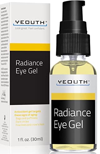 YEOUTH Gel Contour des Yeux Acide Hyaluronique et Tripeptides, Hydratant Gel Raffermissant Pour les Yeux Cible Apparence des Poches et des Cercles Sombres 30ml