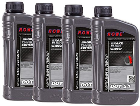 4 (4x1) Liter ROWE HIGHTEC BRAKE FLUID SUPER DOT 5.1