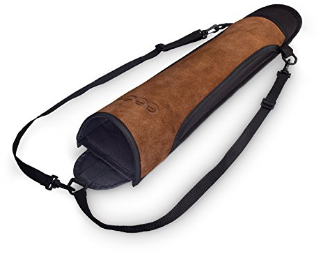 YAK Archery Hunter Pfeil-Köcher für den Rücken, echtes Leder (braun)