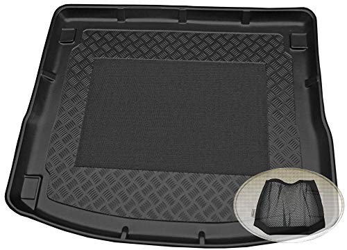 ZentimeX Z3021057 Antirutsch Kofferraumwanne fahrzeugspezifisch + Klett-Organizer (Laderaumwanne, Kofferraummatte)