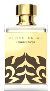 Afnan Edict Ouddiction Unisex Luxury Eau de Parfum Spray, 2.7 Fl. Oz – Opulent Oud & Amber Fragrance with Saffron & Leather