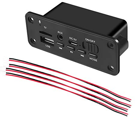 Shumo Freisprech MP3 Spieler Decoder Platine 2 X 3 W Verst？Rker DC 5 V MP3 WMA Drahtlose 5.0 Decoder Platine Audio Modul USB FM TF Aufnahme Radio AUX Eingang für das Auto