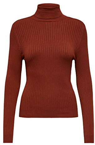 ONLY Female Strickpullover Rib LBurnt Henna, 15165075