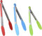 Kitchen Tongs 7+9+12 Non-Slip Kitchen Stainless Steel Premium Silicone Tongs Cooking Tongs Set for Grilling, BBQ, Serving, Salad, Ice(red+Blue+Green)