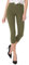 WG WEAR & GO Damen Leggings Capri 3/4 Kurze Knielange Hosen aus Baumwolle Blickdichte Weiß Schwarz Rot Rosa Grau 36 38 40 42 44 46 (Olive, 38)