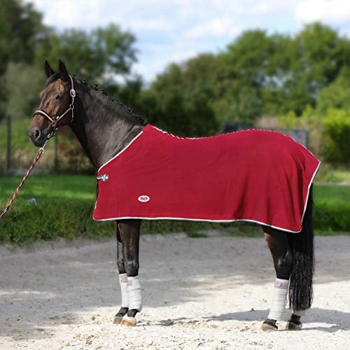 York Polarfleecedecke Abschwitzdecke Fleecedecke Pferdedecke Britta (155 cm, rot)