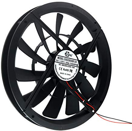 SXDOOL 250mm DC 12V Cooling Fan,1200 RPM 40DBA molex 4D 25X3 CM, for Computer Case Server Quiet Cooler