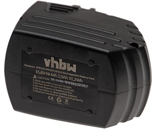 vhbw Batterie Remplacement pour Hilti SFB155, SFB150A, SFB150, SFB151 pour Outil électrique (2000 mAh, NiMH, 15,6 V)