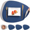 Myir JUN Tischsets Leder und Untersetzer, Tischsets Abwaschbar Rund Doppelseitigen rutschfest Platzdeckchen Leder Kunstleder Tischset Lederoptik Platzset (Hellgrau Blau, Satz von 4)