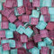 200g Tesselles en Verre Colorées Carreaux de Mosaïque Verre en Carrée Morceaux Verre de Mosaïque pour Loisirs Créatifs, Décoration, 1x1cm(Brillant)