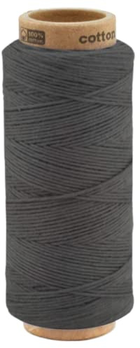 fuwi Baumwollkordel 1 mm - Baumwollschnur & Bäckergarn, 100 m einfarbig - für Makramee, Geschenkband und Dekoration, 100% Neue Baumwolle, matt und farbecht (0066 Dunkelgrau)