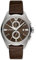 Emporio Armani Watch For Men, 2 sub dial Chronograph Movement and 43mm Case Size with Stainless steel, Leather or Silicone strap Braun und Grau , 43MM