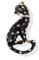 MAYIYAHO Animal guépard Strass Broche émail épinglette et Broches Luxe fête Bijoux Cadeau Femmes et Hommes vêtements Accessoires