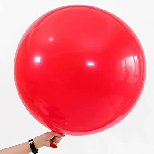 36 Zoll Riesen Luftballons Rot,Großer Latex Helium Ballons für Partys Deko,6 Stück