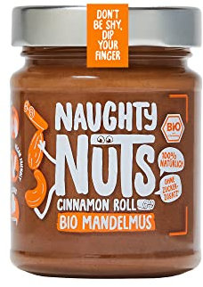 NAUGHTY NUTS Bio Almond Butter Cinnamon Roll | With almonds & cinnamon | 100% Natural & Vegan | Without palm oil & sugar | Ideal as a topping for muesli 250 g