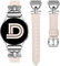 Wearlizer Lederarmband Kompatibel mit Samsung Galaxy Watch 7/6/4/5 Active 2 40mm 44mm/Watch 5 Pro 45mm/Watch 4 Classic Damen,20mm Elegant Armbänder für Watch 6 Classic/Watch FE 40mm, Polarstern/Silber