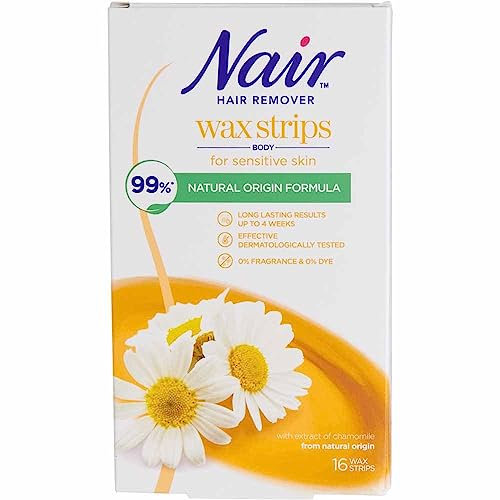 nair body wax strips 16's
