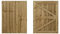 Featheredge Wooden Garden and Side Gates, Fully Framed and Capped (v2)(H-1200, W-1625, Natural (Light Green) Finish)