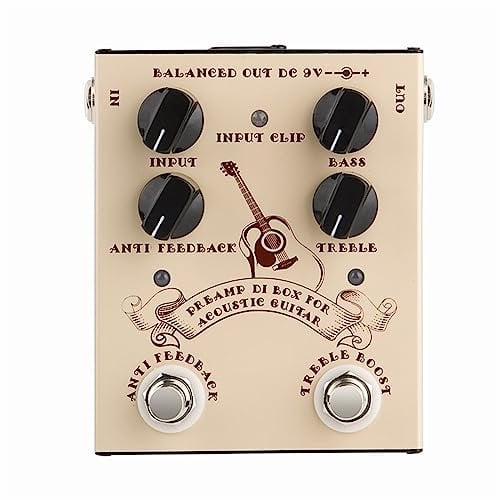 BYBIO Acoustic Guitar Effect Pedal DI Box Cabinet Simulator Pedal Preamp Guitar Accessories Professional Guitar Effects