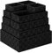 Bellzacasa Gewebte Körbe zur Aufbewahrung (9er-Set), Aufbewahrungskörbe für die Organisation, Körbe, Würfel, Mülleimer, Behälter, Aufbewahrungsboxen, Organizer für Schublade, Regale, Schrank,