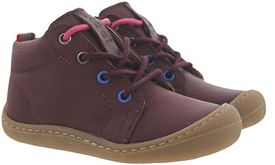 Koel Chaussures de marche pieds nus en cuir Ben, Rouge bordeaux., 21 EU