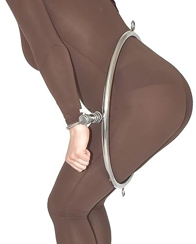 Honeylust - Metall Bondagering mit Handfesseln - Fetisch Fesselstange mit Handschellen - BDSM Fesselring - Bondage Positionsring für Po-Spanking - Erotik Sexspielzeug