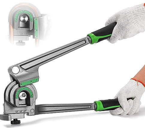 Cintreuse de Tubes 1/4, 3/8, 1/2 3-en-1 Cintreuse de Tubes 180° HVAC Cuivre Aluminium Tubes Outil de cintrage Tuyaux Outils de cintrage pour la réparation de réfrigérateur de climatisation HVAC