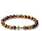 COAI Bracelet Œil de Tigre Marron Charm Croix Zircon Cubique M