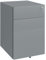 Vinsetto 3-Drawer Mobile Filing Cabinet, Steel Lockable File Cabinet for A4, Legal, Letter, Compact Under Desk Storage Unit with Pre-Assembled Body Except Wheels for Home Office, 39 x 48 x 59cm, Grey