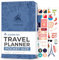 Clever Fox Reisetagebuch mit Tasche, Urlaubs- und Roadtrip-Reiseplaner, Organizer und Reise-Erinnerungstagebuch, kleines Reise-Notizbuch (Rauchblau)