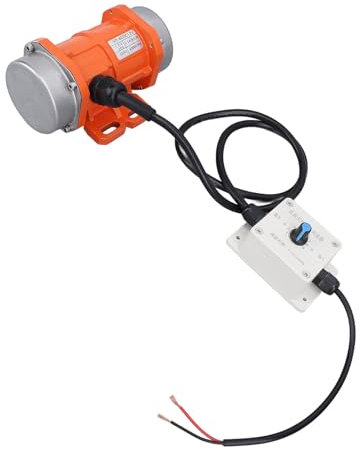 Electric Vibrating Motor, 4000RPM Brushless Aluminum Alloy IP65 Electric Vibrating Motor DC 12V Adjustable Speed Concrete Vibrator Motor with Speed Controller for Shaker (60W)