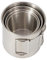SKISUNO 4pcs Stainless Steel Foldable Camping Cup Set with 4 Different Sizes (220ml, 330ml, 500ml, 660ml) - Folding Handle, Mesh Bag Included - Outdoor Travel Mug Cup