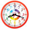 Kiddus Kinder Wanduhr, Jungen und Mädchen, Analoger Lernuhr mit Zeitlernübungen, Kinderwanduhr Ohne Ticken, Kinderzimmer Lautlose, Schule, Uhrzeiger Deutsch