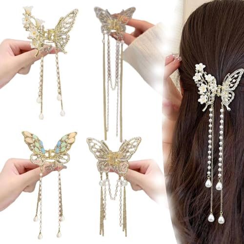 Pince à cheveux papillon grelot orchidée cygne gland pilule cheveux accessoires L4E0 boucle queue de cheval Hai crabe Barrette tête