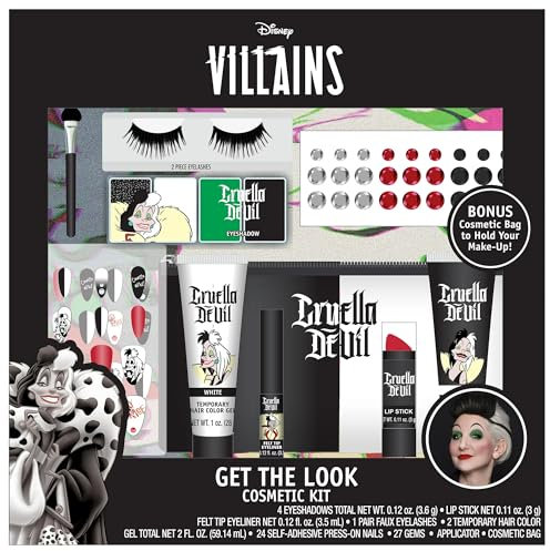 Disney Get The Look Cosmetic Kit Cosplay Halloween Kostüm Makeup Choose Cruella Ariel Jack Skellington (Cruella)