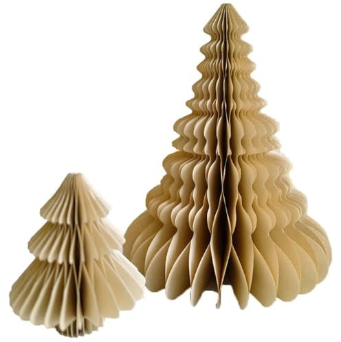 Glixoft 2 Stücke Papier Weihnachtsbaum Waben Kiefer Ornament Weihnachtsbaum Modell Weihnachten Tischdekoration Für Zuhause Klassenzimmer Mall Hotel
