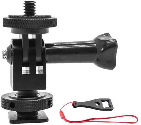 Stativ-Adapter aus Aluminiumlegierung für Action-Kameras, DSLR-Kamera-Blitzschuh-Adapter, kompatibel mit GoPro Hero 13/12/11/10/9/8/7/6/5/4/3+, DJI OSMO Action 5 4