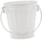 KITANDOVE Mülleimer aus Eisen tischabfalleimer pflanzendeko pflanzkuebel übertopf blumentopf blumenbank Retro Blumentopf aus Eisen frischer Blumeneimer Eiseneimer Blumentopf Blumenvase Weiß