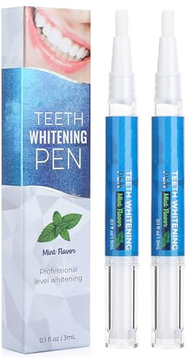 Zahnaufhellung Stift, Teeth Whitening Pen, Zahnweiss Bleaching Anwendungen, Schnelles Zähne Aufhellen Effektiv Flecken Entfernen, 2 Stück
